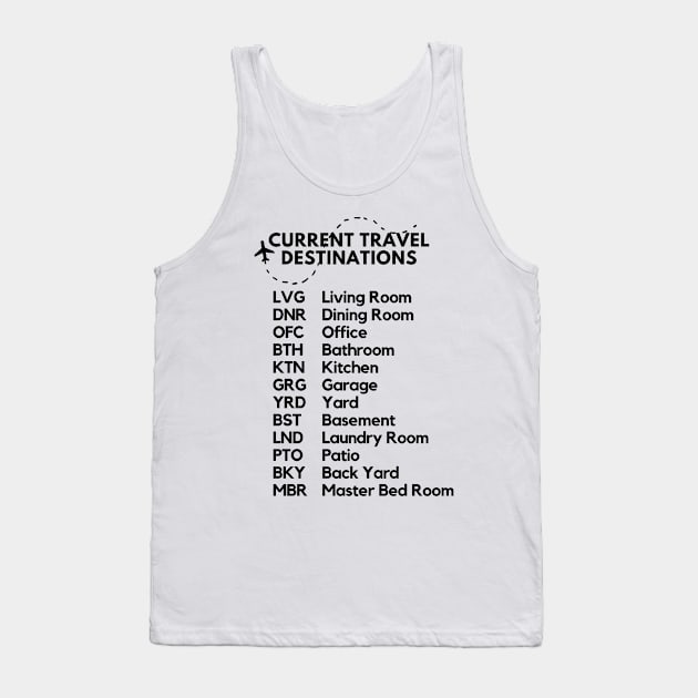 CoronaVirus Travel Destinations Tank Top by Karolyn's Kreations!